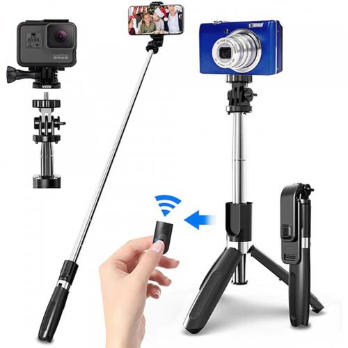 Selfie Stick Bluetooth Techsuit L02, Universal (Negru)