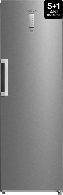 Frigider cu o usa Tesla RS3600FMX, 362 L, Clasa E, H 185, Total No Frost, Display LED, Usa reversibila (Inox)