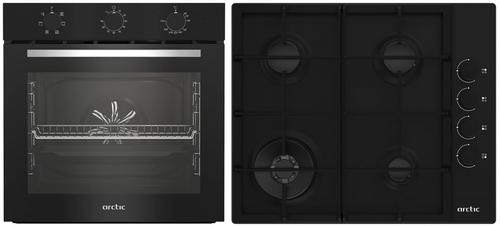 Pachet incorporabil mixt Arctic ARSE11130BD, 4 arzatoare, 2.4 kW (Negru)