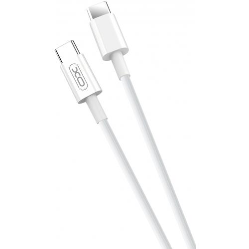 Cablu Date si Incarcare USB-C - USB-C XO Design NB124, 40W, 1m, Alb