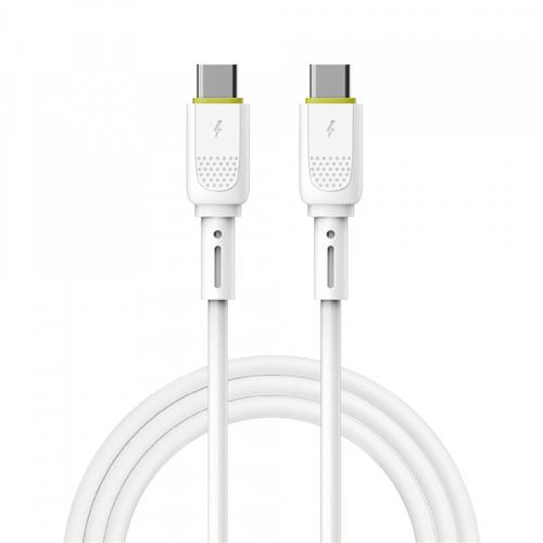 Cablu Date si Incarcare USB-C - USB-C WiWu Wi-C034, 60W, 1.2m, Alb