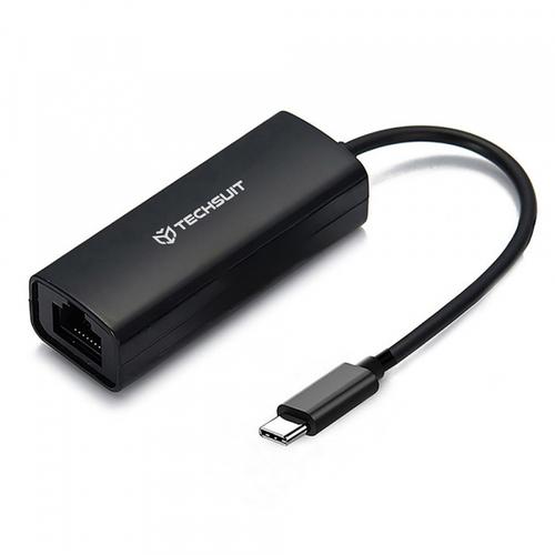 Placa Retea Techsuit AC20, RJ45, USB-C, Neagra