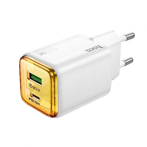 Incarcator Retea HOCO N52, 20W, 3A, 1 x USB-A - 1 x USB-C (Alb)
