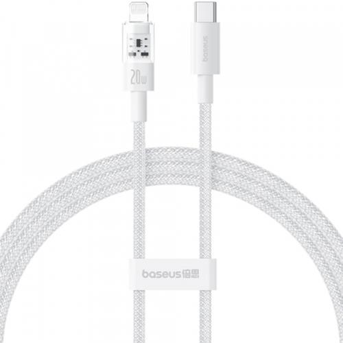 Cablu Date si Incarcare USB-C - Lightning Baseus Gem P10373001211-01, 20W, 2m, Alb