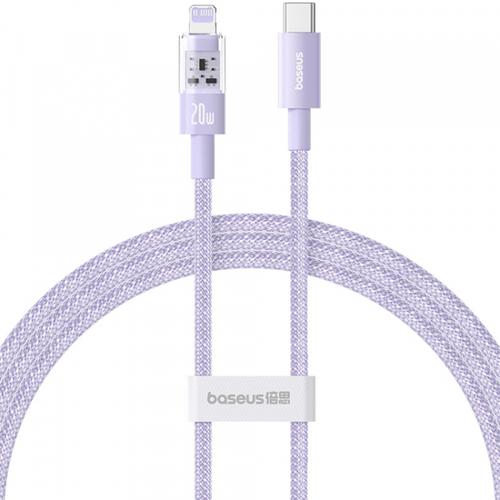 Cablu Date si Incarcare USB-C - Lightning Baseus Gem P10373001511-00, 20W, 1m, Mov