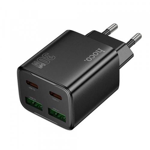 Incarcator Retea HOCO N56, 30W, 3A, 2 x USB-A - 2 x USB-C (Negru)
