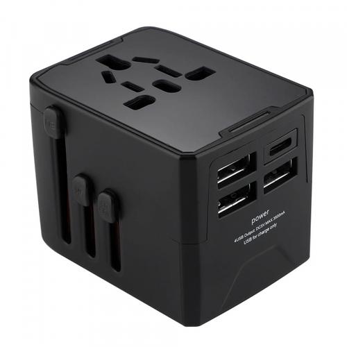 Incarcator Retea Techsuit HHT520 Travel, 15W, 3A, 3 x USB-A - 1 x USB-C (Negru)