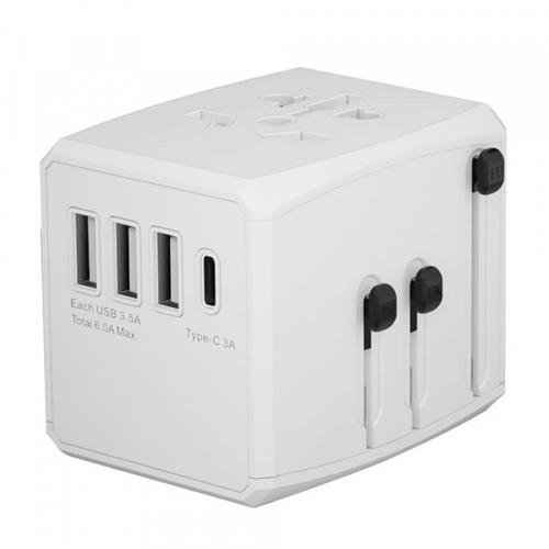 Incarcator Retea Techsuit HHT904-B3 Travel, 30W, 3A, 3 x USB-A - 1 x USB-C (Alb)