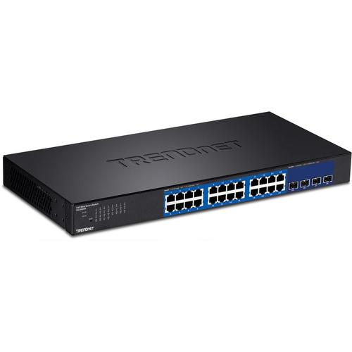 Switch TRENDnet Web Smart TEG-30284, 24 porturi Gigabit, 4 sloturi 10G SFP+
