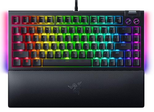 Tastatura Razer BlackWidow V4 75%, RGB LED, Layout US (ISO), USB-A (Negru)