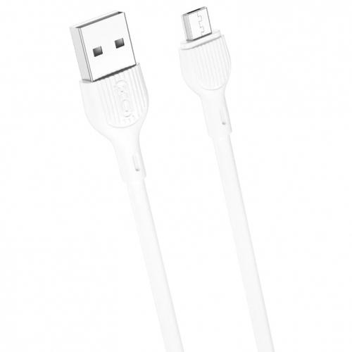 Cablu Date/Incarcare XO Design NB200 USB-A - microUSB, 10W, 1m (Alb)