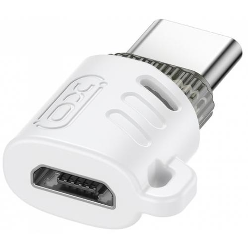 Adaptor Date/Incarcare XO Design NB256G, microUSB - USB-C (Alb)