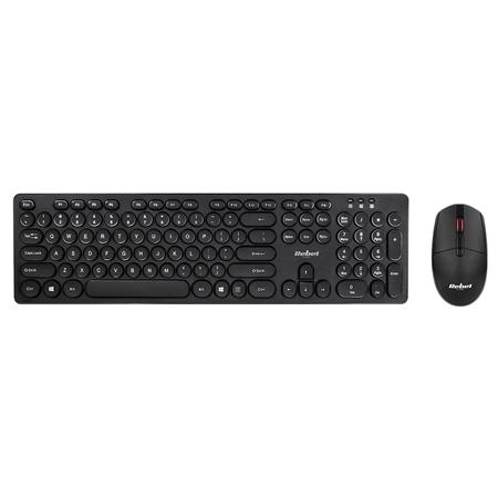 Kit tastatura si mouse wireless Rebel KOM1026 (Negru)