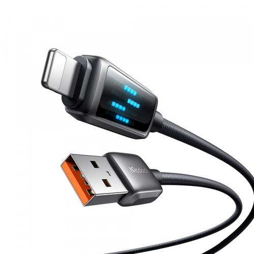 Cablu Date/Incarcare McDodo CA-5250 Display, USB-A - Lightning, 18W, 1.2m (Negru)