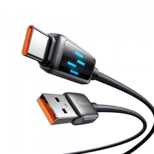 Cablu Date/Incarcare McDodo CA-2350 Display, USB-A - USB-C, 100W, 1.2m (Negru)