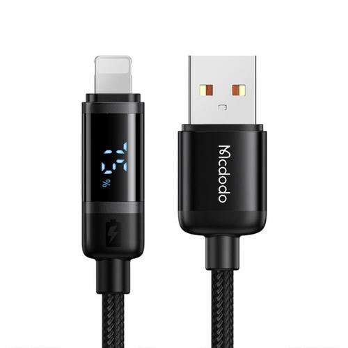 Cablu Date/Incarcare McDodo CA-5000 Bat Display, USB-A - Lightning, 18W, 1.2m (Negru)