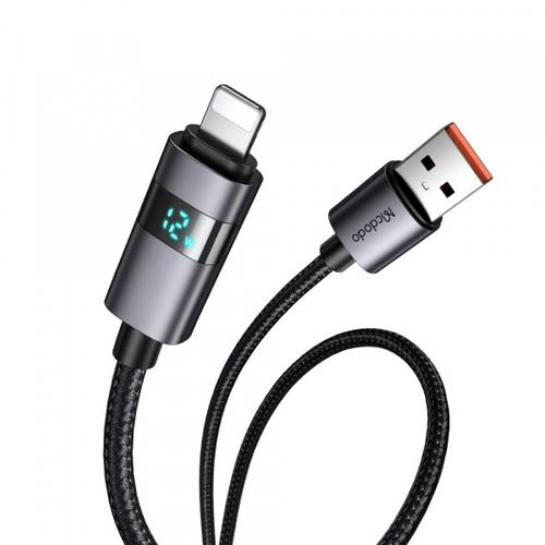 Cablu Date/Incarcare McDodo CA-6490 Display, USB-A - Lightning, 18W, 1.2m (Negru)