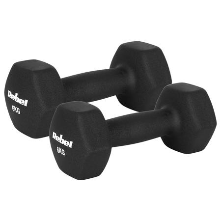 Set gantere Rebel Active RBA-2330-6, 2 x 6kg, fonta si invelis de neopren (Negru) 1 Set gantere Rebel Active RBA-2330-6, 2 x 6kg, fonta si invelis de neopren (Negru)