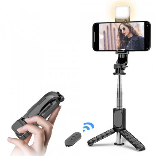 Selfie Stick Bluetooth Techsuit Q11s, Universal (Negru) 1 Selfie Stick Bluetooth Techsuit Q11s, Universal (Negru)