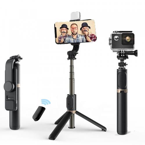 Selfie Stick Bluetooth Techsuit Q03s, Universal (Negru) 1 Selfie Stick Bluetooth Techsuit Q03s, Universal (Negru)