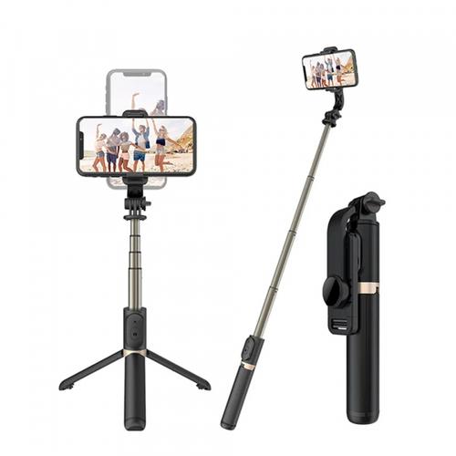 Selfie Stick Bluetooth Techsuit Q03, Universal (Negru) 1 Selfie Stick Bluetooth Techsuit Q03, Universal (Negru)