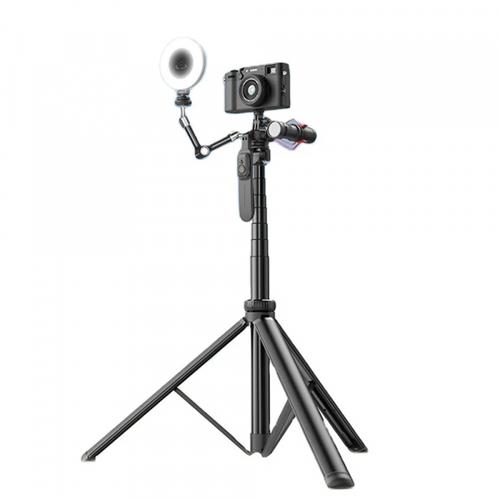 Selfie Stick Bluetooth Techsuit C05, Universal (Negru) 1 Selfie Stick Bluetooth Techsuit C05, Universal (Negru)