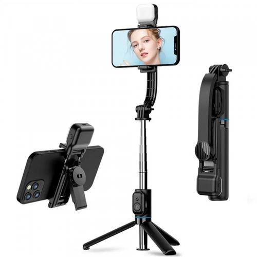 Selfie Stick Bluetooth Techsuit C01s, Universal (Negru) 1 Selfie Stick Bluetooth Techsuit C01s, Universal (Negru)