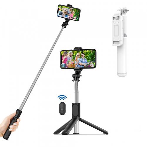 Selfie Stick Bluetooth Techsuit Q01, Universal, Alb 1 Selfie Stick Bluetooth Techsuit Q01, Universal, Alb