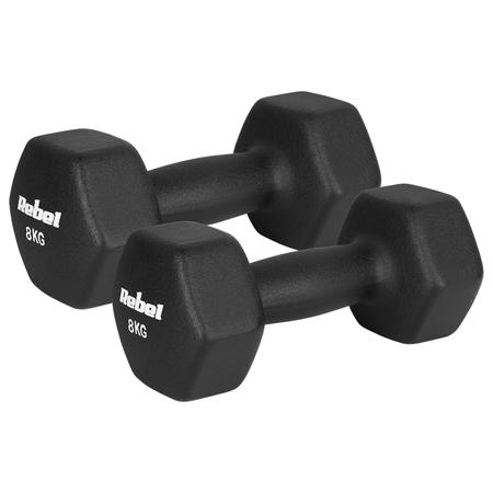 Set gantere Rebel Active RBA-2330-8, 2 x 8kg, fonta si invelis de neopren (Negru) 1 Set gantere Rebel Active RBA-2330-8, 2 x 8kg, fonta si invelis de neopren (Negru)