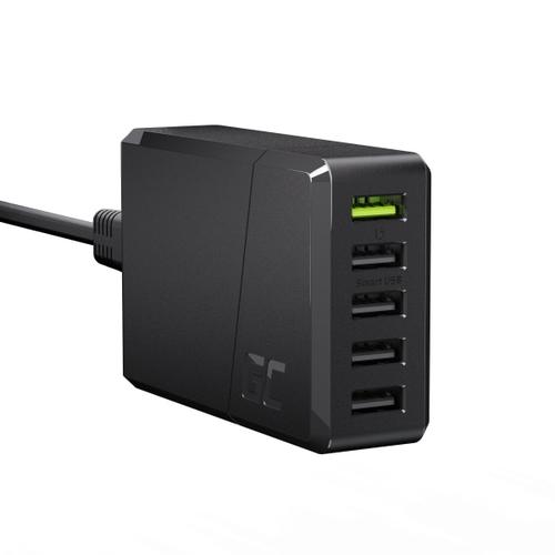 Incarcator Green Cell CHARGC05, 5 x USB, Fast Charging 52W (Negru) 1 Incarcator Green Cell CHARGC05, 5 x USB, Fast Charging 52W (Negru)