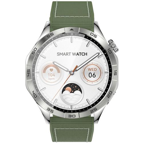 Smartwatch XO Design 4, Ecran IPS 1.43inch, Android/iOS, Monitorizare activitate, Ritm cardiac, Stres, IP68 (Verde)
