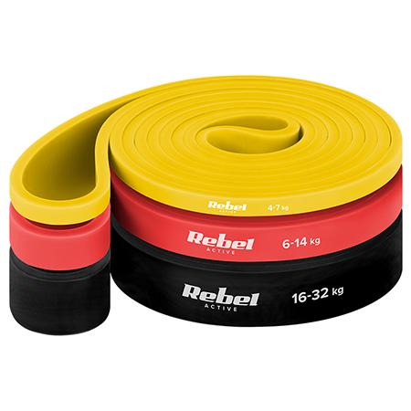 Set 3 Benzi Elastice Rebel Active RBA-3001-S3, Power Band, 4-32 Kg 1 Set 3 Benzi Elastice Rebel Active RBA-3001-S3, Power Band, 4-32 Kg