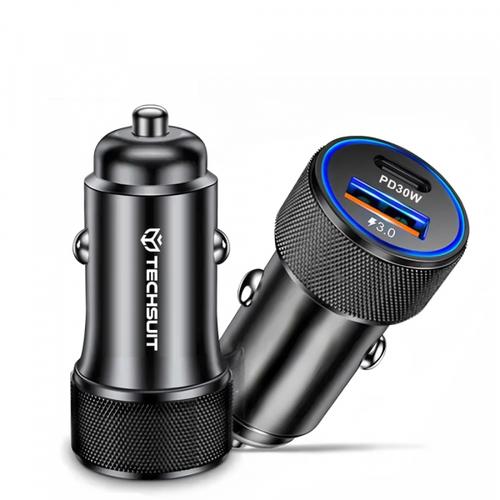 Incarcator Auto Techsuit C2 VoltDuo, 30W, 3A, 1 x USB-A - 1 x USB-C (Negru) 1 Incarcator Auto Techsuit C2 VoltDuo, 30W, 3A, 1 x USB-A - 1 x USB-C (Negru)