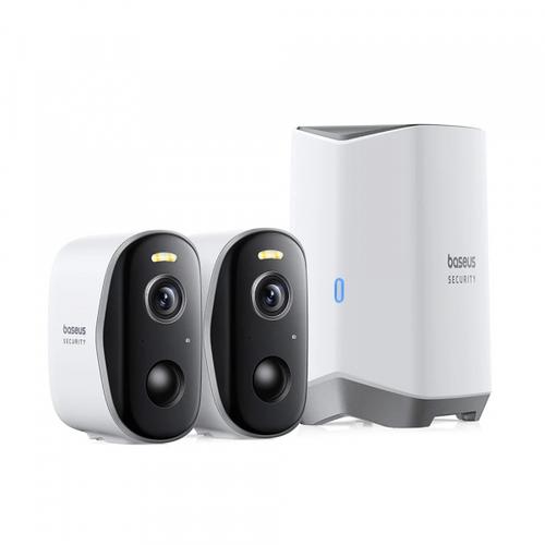 Kit Camere de Supraveghere exterior Baseus N1, Wi-Fi, 2K, IP67, Set 2 bucati (Alb) 1 Kit Camere de Supraveghere exterior Baseus N1, Wi-Fi, 2K, IP67, Set 2 bucati (Alb)