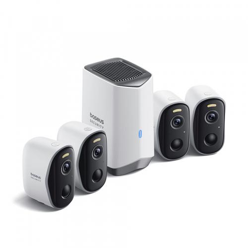 Kit Camere de Supraveghere exterior Baseus N1, Wi-Fi, 2K, IP67, Set 4 bucati (Alb) 1 Kit Camere de Supraveghere exterior Baseus N1, Wi-Fi, 2K, IP67, Set 4 bucati (Alb)