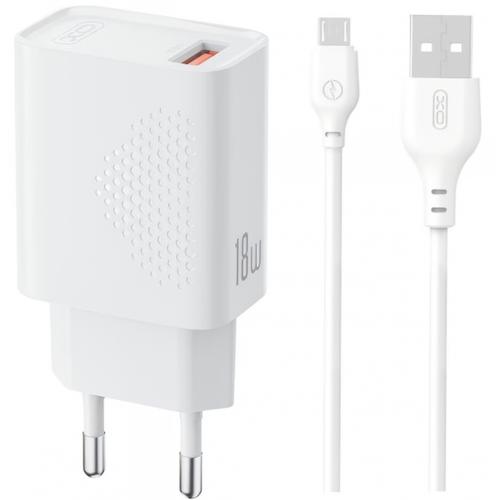 Incarcator Retea Cu Cablu microUSB XO Design L159, 18W, 3A, 1 x USB-A (Alb) 1 Incarcator Retea Cu Cablu microUSB XO Design L159, 18W, 3A, 1 x USB-A (Alb)