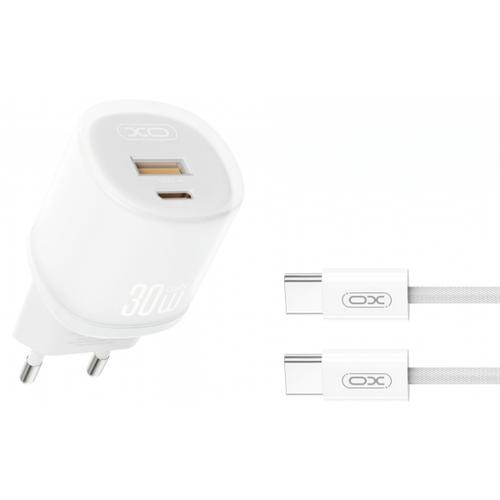 Incarcator Retea Cu Cablu USB-C XO Design L151, 30W, 3A, 1 x USB-A - 1 x USB-C (Alb) 1 Incarcator Retea Cu Cablu USB-C XO Design L151, 30W, 3A, 1 x USB-A - 1 x USB-C (Alb)