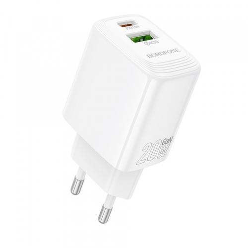 Incarcator Retea Borofone BN27 Fuente, 20W, 3A, 1 x USB-A - 1 x USB-C (Alb) 1 Incarcator Retea Borofone BN27 Fuente, 20W, 3A, 1 x USB-A - 1 x USB-C (Alb)