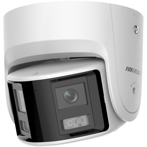 Camera supraveghere exterior IP Dome panoramica Hikvision ColorVu DS-2CD2347G2P-LSU/SL(C), 4 MP, 2.8 mm, lumina alba 30 m, PoE, unghi vizual 180 grade, slot card, microfon, sirena, stroboscop