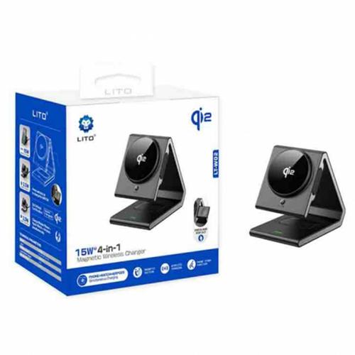 Incarcator Retea Wireless Lito LT-W02 4in1, 15W, 1.67A (Negru) 1 Incarcator Retea Wireless Lito LT-W02 4in1, 15W, 1.67A (Negru)