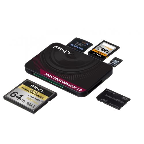 Card Reader All in One PNY High Performance 3.0, USB 3.0, Negru 1 Card Reader All in One PNY High Performance 3.0, USB 3.0, Negru