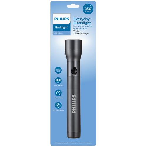 Lanterna LED Philips Everyday SFL4003T/10, 350 lm, rezistenta la umezeala IPX4, baterii incluse 6xAA, Aluminiu 1 Lanterna LED Philips Everyday SFL4003T/10, 350 lm, rezistenta la umezeala IPX4, baterii incluse 6xAA, Aluminiu