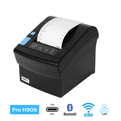 Imprimanta termica pentru chitante OptimX Pro H906, 80mm, viteza de printare 260mm/s, USB, LAN, WiFi