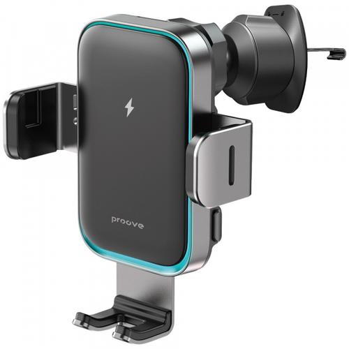 Suport si Incarcator Auto Wireless Proove Triple Clamp Pro, 15W, 1.67A, WHTP15010004 (Gri) 1 Suport si Incarcator Auto Wireless Proove Triple Clamp Pro, 15W, 1.67A, WHTP15010004 (Gri)