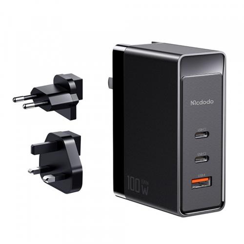 Incarcator retea McDodo CH-8101 Pro Nuc AR Power Travel, 100W, 1 x USB-A - 2 x USB-C (Negru)