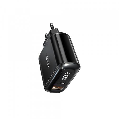Incarcator retea McDodo CH-7170 Chocolate Display, 20W, 1 x USB-A - 1 x USB-C (Negru)