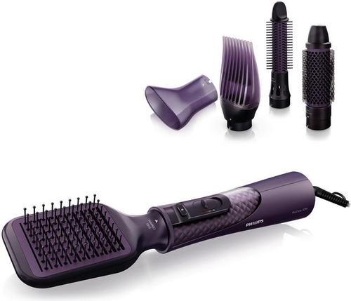 Perie cu aer cald Philips HP8656/00, 1000W, 4 accesorii (Mov)
