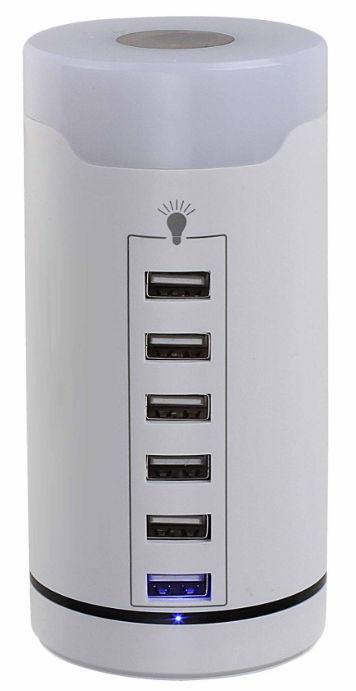 Statie de incarcare USB Clip Sonic TEA186, 6 porturi USB (Alb)
