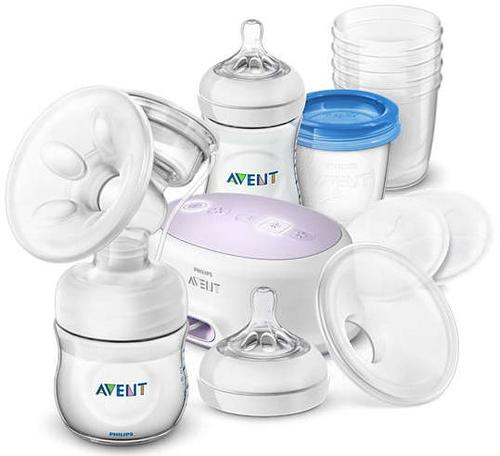 Pompa de san electrica Philips Avent SCD223/20 + Set depozitare lapte (Alb)