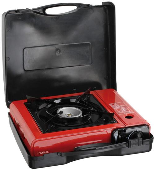 Aragaz portabil cu gaz DOC178 Nomad, 2 kW, Aprindere automata (Rosu/Negru)